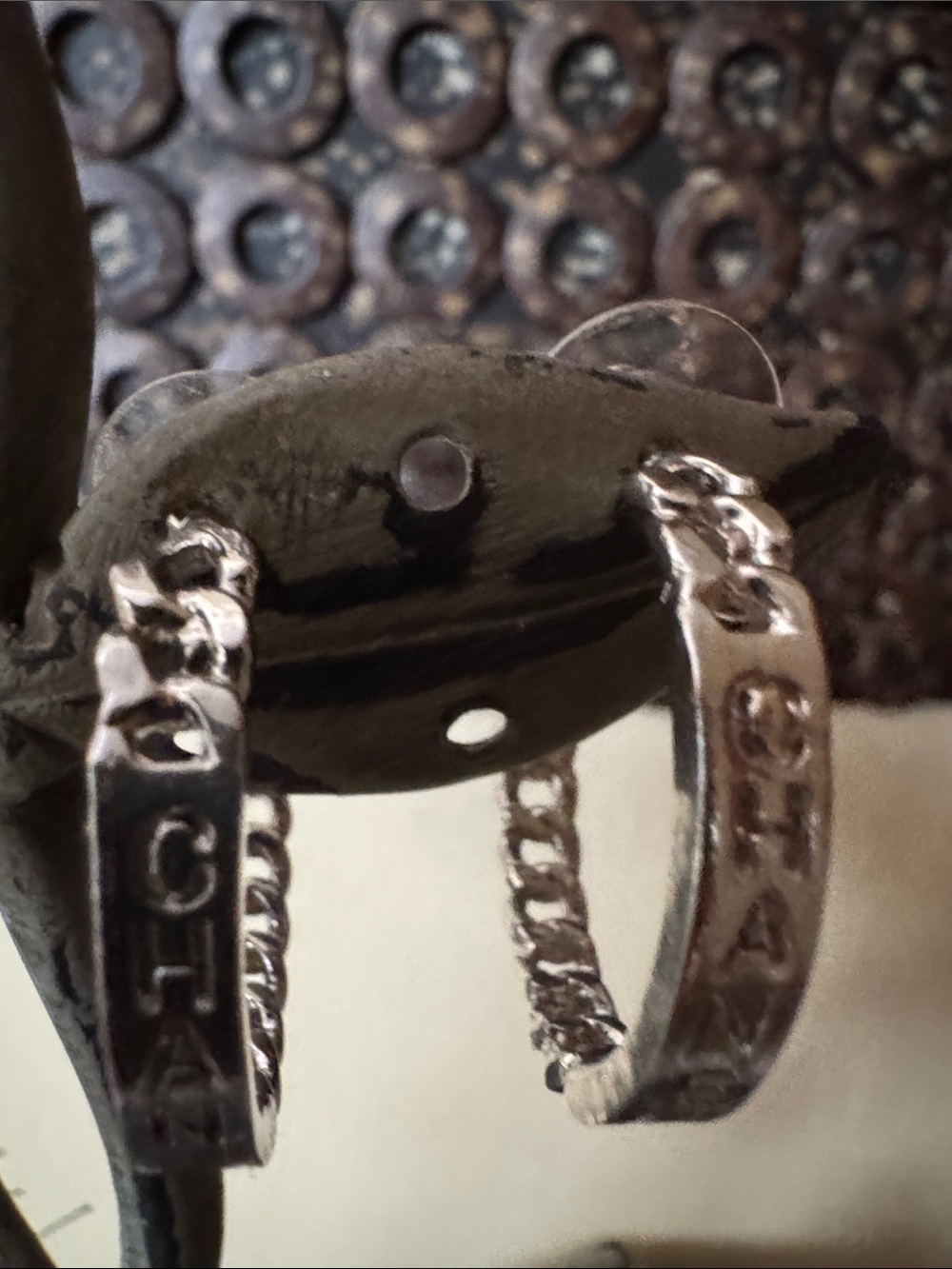 CC Hoops Silver Tone Twisted & Textured Hoop Earrings